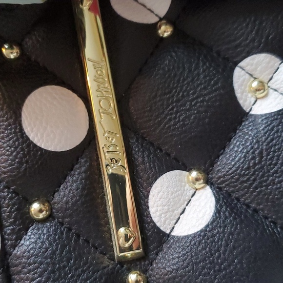 Betsey Johnson Polka dot crossbody bag. Floral scarf. Removable strap. - Picture 6 of 16
